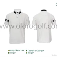 POLOSHIRT WHITE KERAH BLACK WHITE 0625