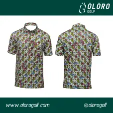 POLOSHIRT BUNGA HIJAU 0625 